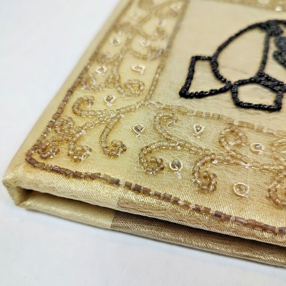 Handmade Handcrafted Seed Bead Decorated Dog Journal Sketchpad Scrapbook Notepad - Picture 10 of 11